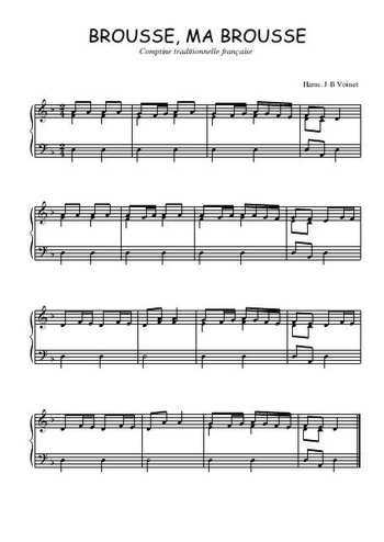 Téléchargez l'arrangement pour piano de la partition de Brousse, ma brousse en PDF